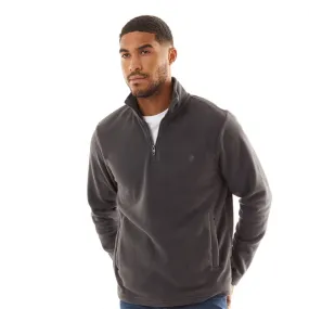French Connection Herren 1/2 Reißverschluss Mikro Fleece Anthrazit Mel