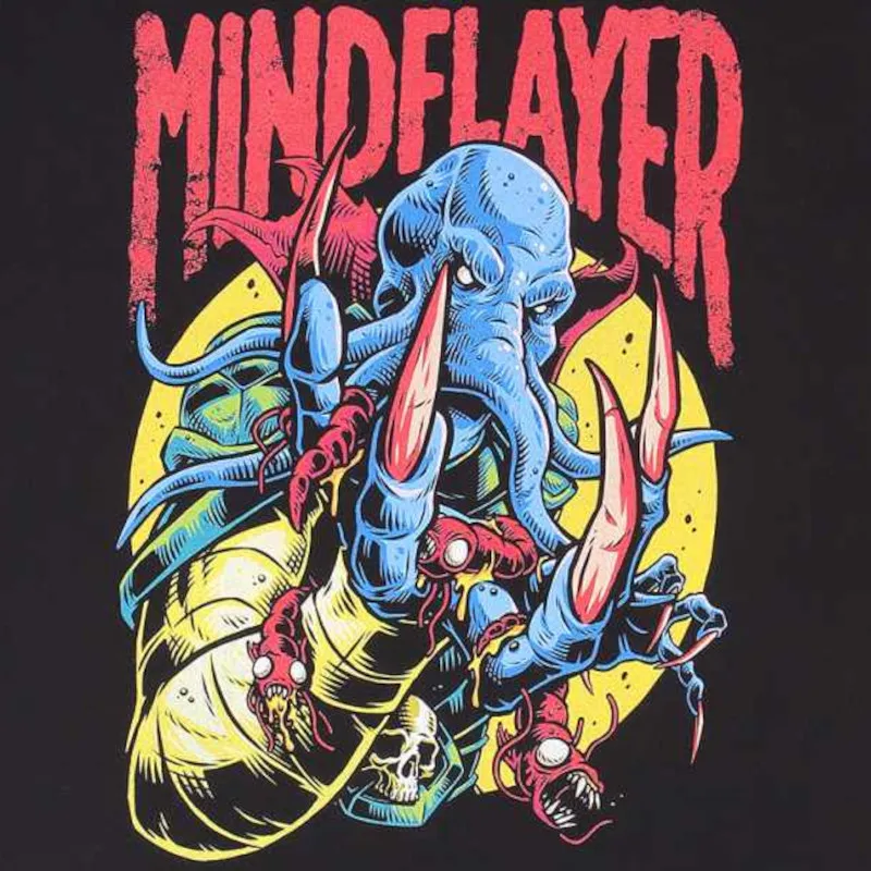 Offizielles Dungeons & Dragons Mindflayer Colour Pop Schwarze T-Shirt